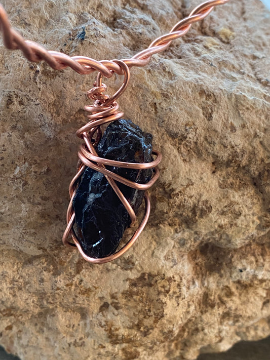 Brazil: GORGEOUS TOURMALINE PENDANT (On Leather Neckstrap)