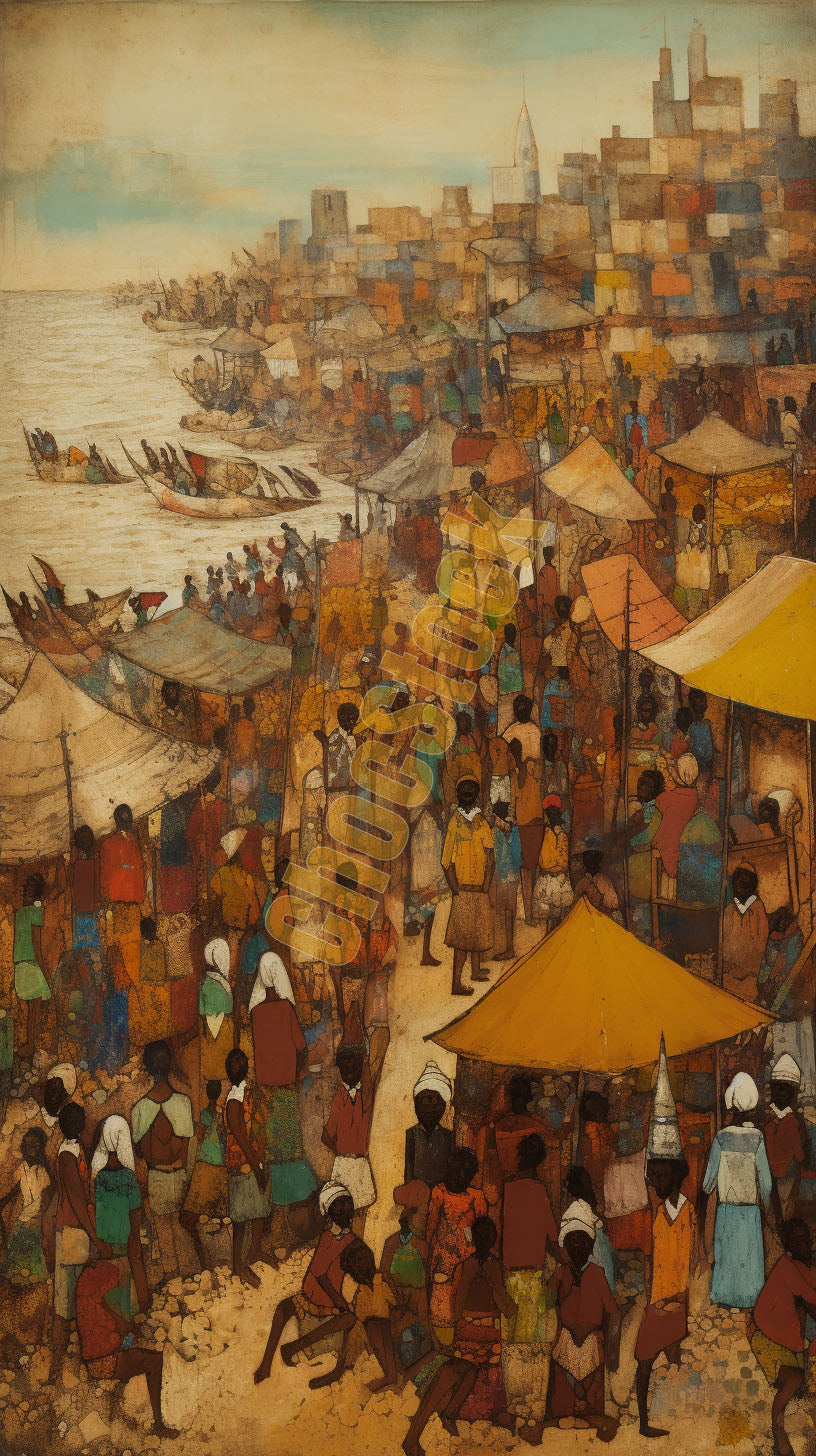 Village Marketplace By The Sea