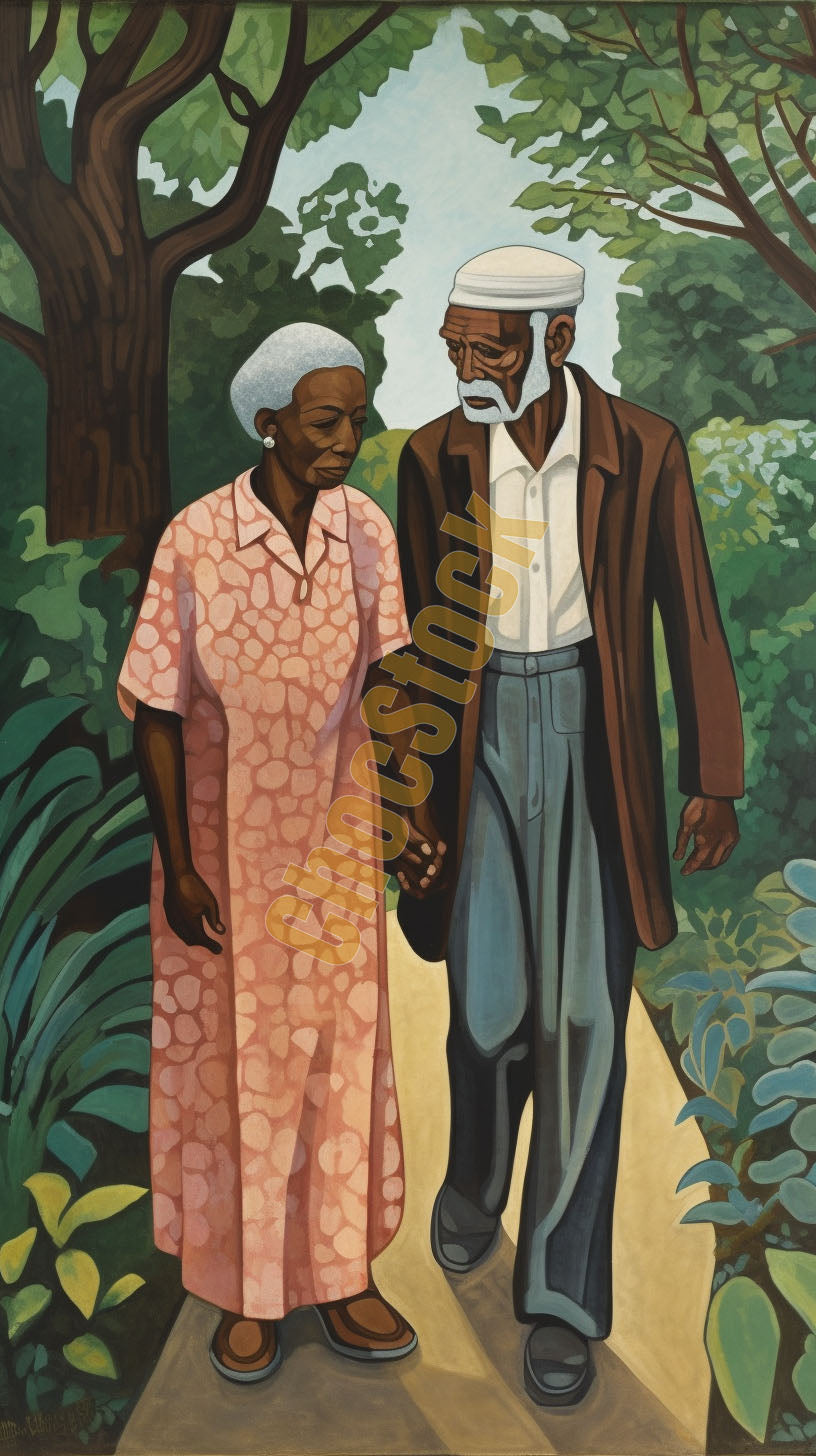 Husband and Wife In The Garden 2