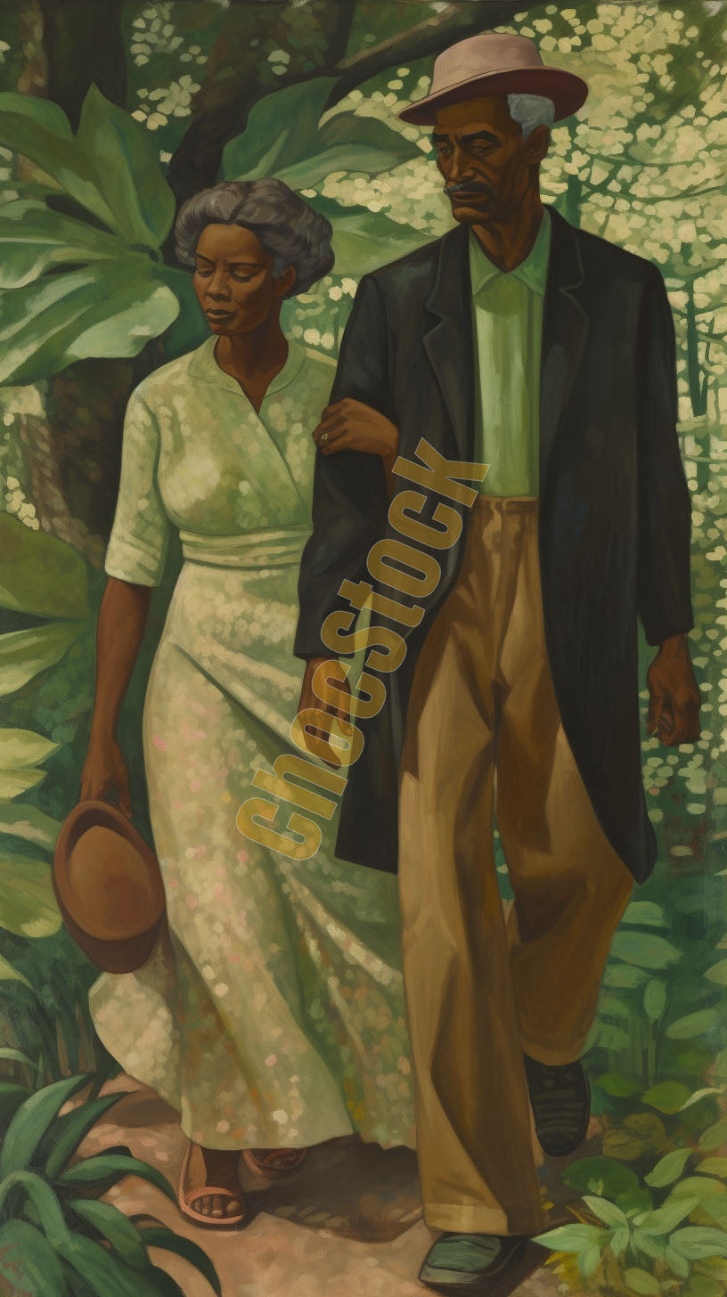 Husband and Wife In The Garden 3