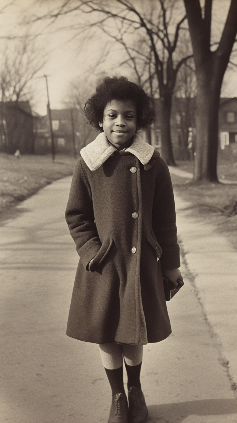 Little Girl Going To School 2
