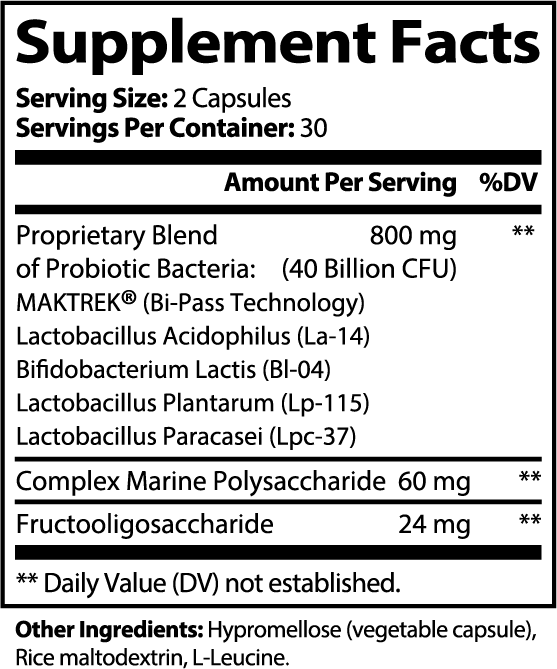 FloraFortify 40B Probiotic + Prebiotics