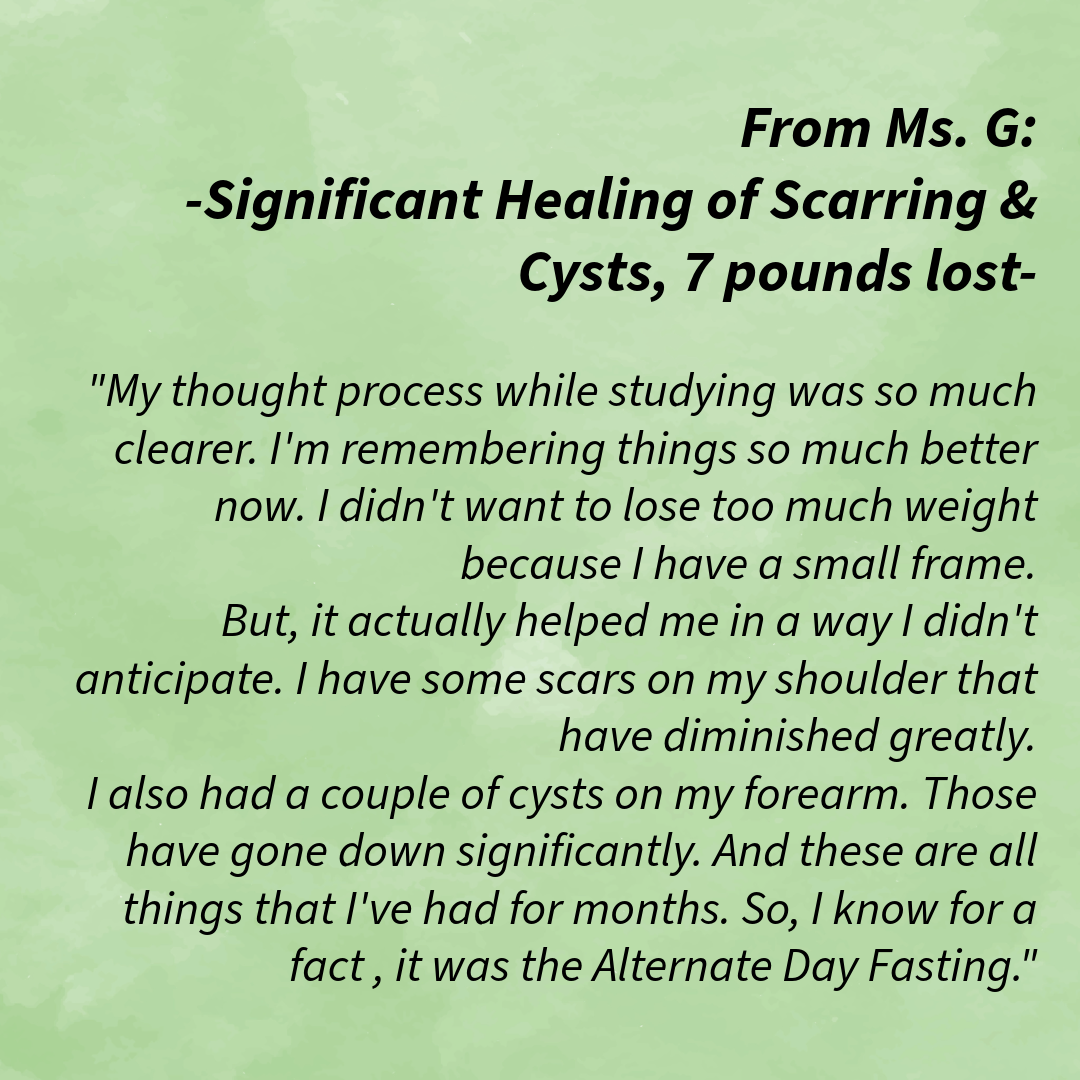 (Next LIVE Class- Oct. 5th) ALTERNATE DAY FASTING 14-DAY JUMPSTART PROGRAM!
