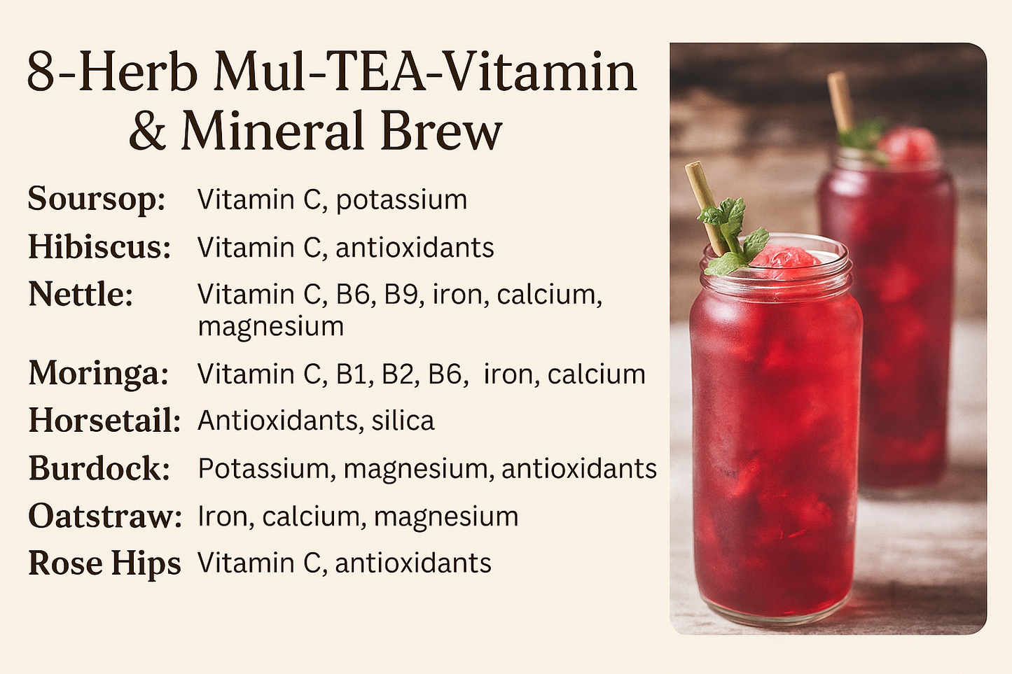 NEW!! 8-Herb Mul-TEA-Vitamin & Mineral Brew