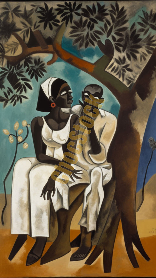 Man and Woman Under Tree