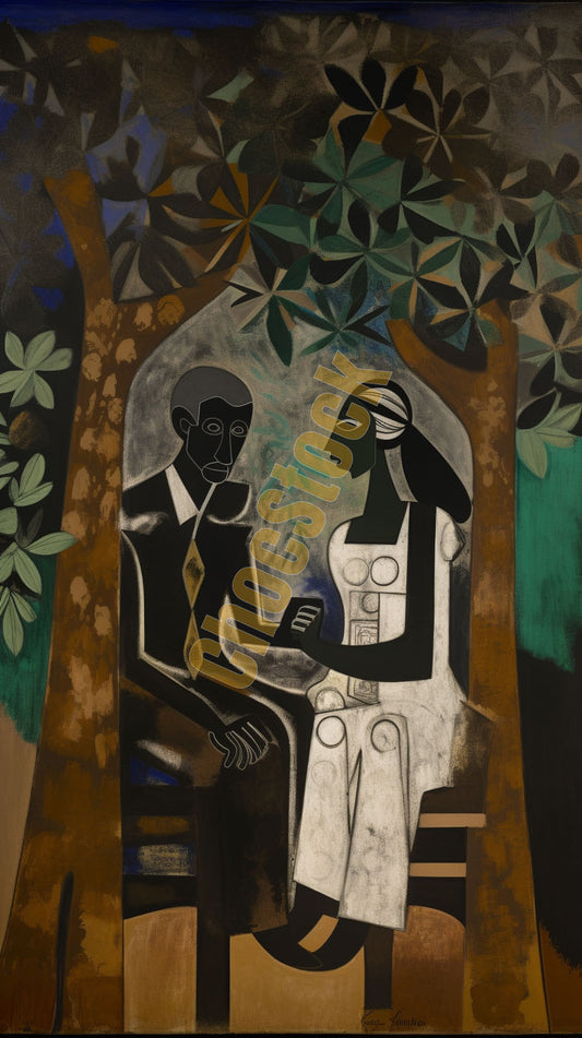 Man and Woman Under Tree 2