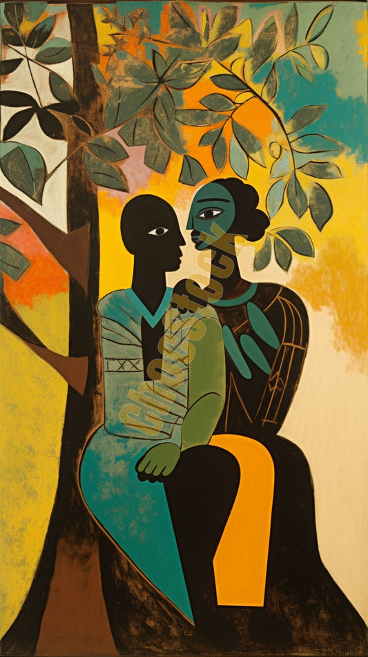 Man and Woman Under Tree 3