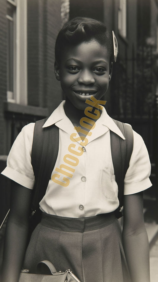 Little Girl Going To School
