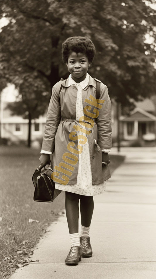 Little Girl Going To School 3
