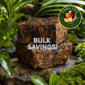 BULK AFRICAN BLACK BLOCK SOAP - 2 lbs