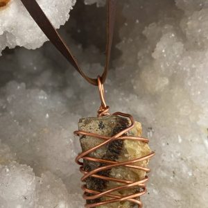 Madagascar: SEPTARIAN ROUGH On Leather Neckstrap)