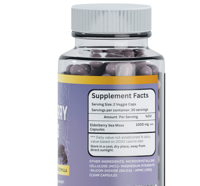 Elderberry Sea Moss Capsules - 60 Count - Image 3