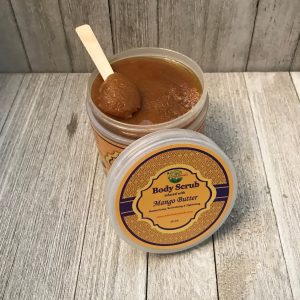 NATURAL BODY SCRUB (Mango Butter) Large 12oz. Size
