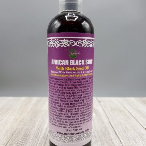 AFRICAN LIQUID BLACK SOAP w/ BLACK SEED, ARGAN & MACADAMIA NUT OIL