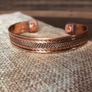 Pure Copper Magnetic Cuff- 'Chain' Design (Lightweight)