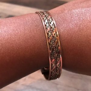 Pure Copper Magnetic Cuff 'Two-Tone' Design (Lightweight)