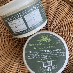 RE-GROWTH HAIR BUTTER w/ Rosemary, Hempseed & Eucalyptus- 12oz.