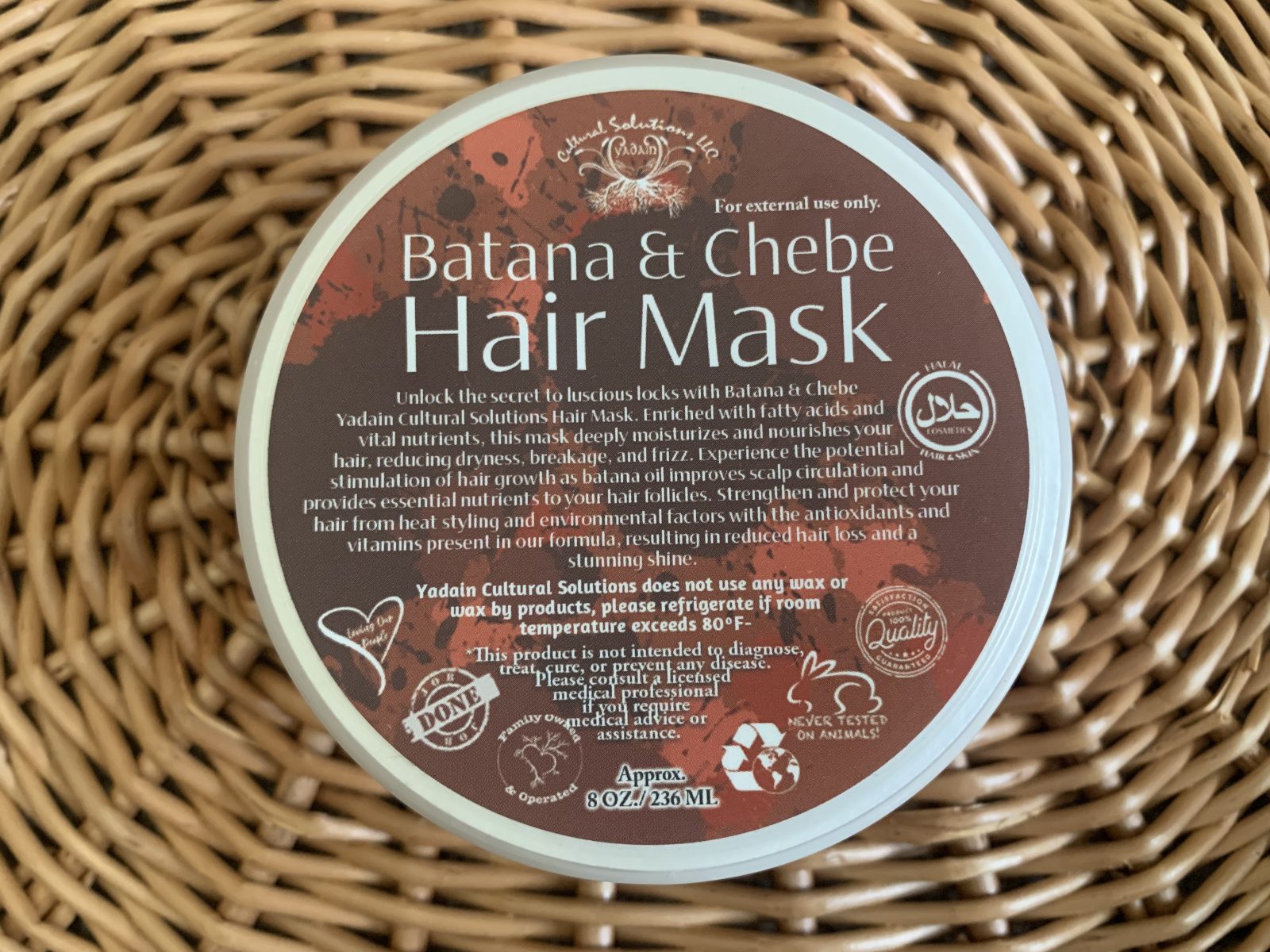 BATANA & CHEBE MOISTURIZING HAIR MASK - 8oz