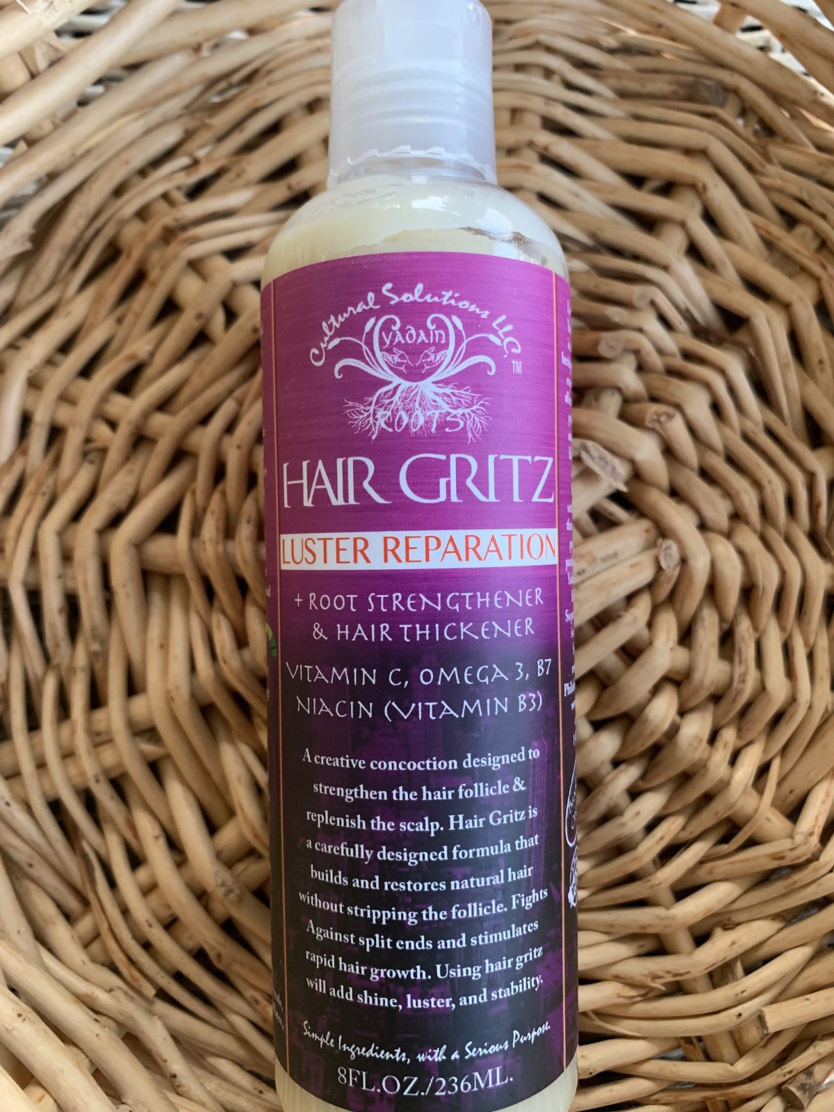 Hair Gritz Luster Reparation + Root Strengthener & Hair Thickener - 8oz.