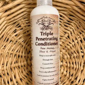 TRIPLE PENETRATING CONDITIONER w/ Raw Honey, Shea & Argan Oil - 8oz. (Great as a Leave-In!)