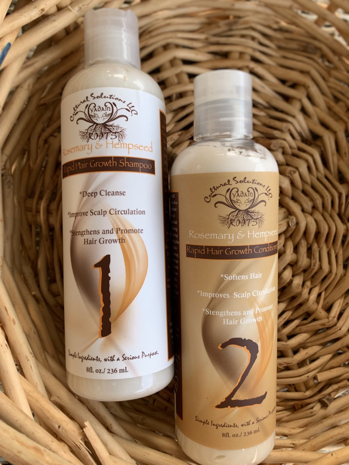 ROSEMARY & HEMPSEED RAPID HAIR GROWTH SHAMPOO + CONDITIONER SET