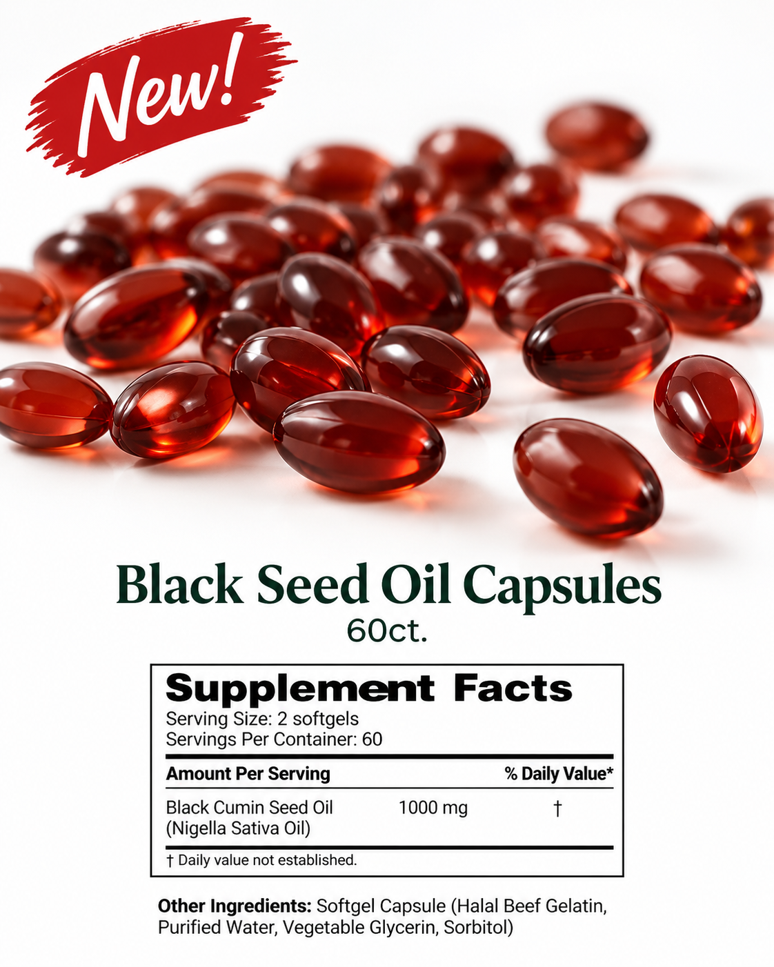 New! BLACK SEED OIL CAPSULES - Image 2