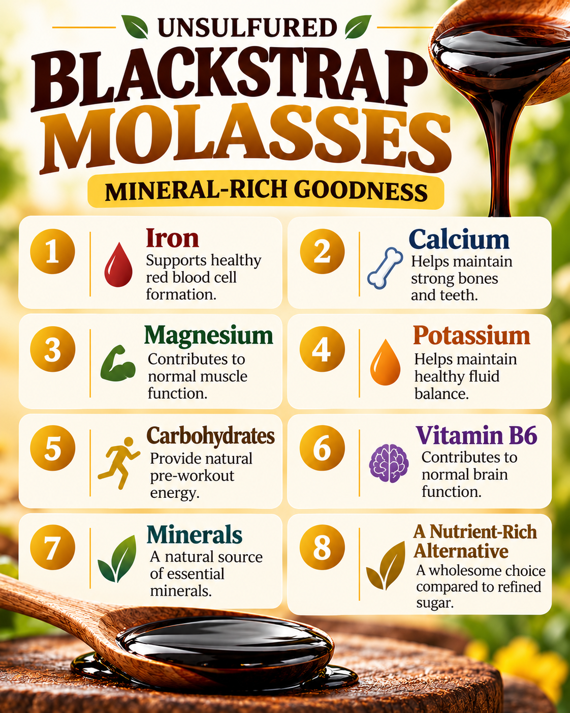 Mineral-Rich Unsulfured Blackstrap Molasses - Image 2