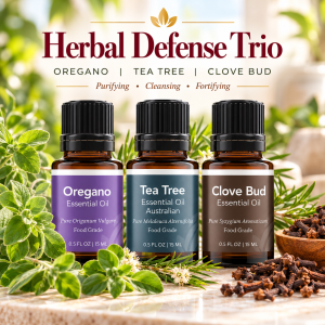 HERBAL DEFENSE Essential Oil Trio (Food Grade)