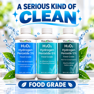 New! FOOD GRADE HYDROGEN PEROXIDE (3%, 6%, 12%)